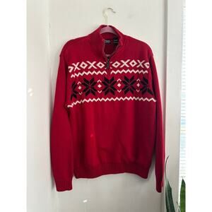 CHAPS Men's Red Pullover Sweater | Size XL
